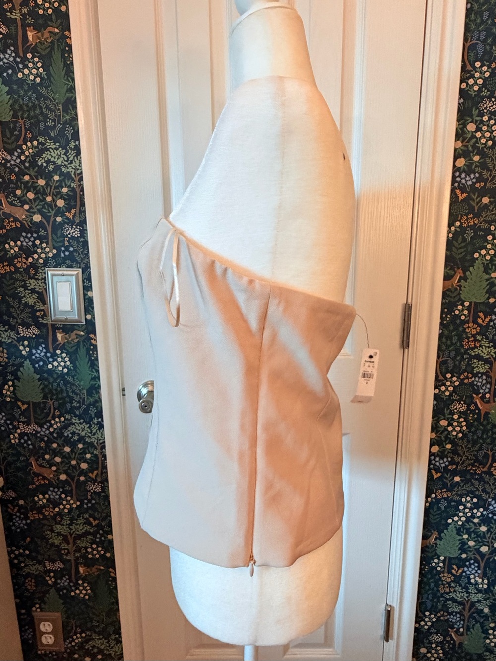 Express Strapless Bustier Tube Top in Beige - Picture 5 of 6